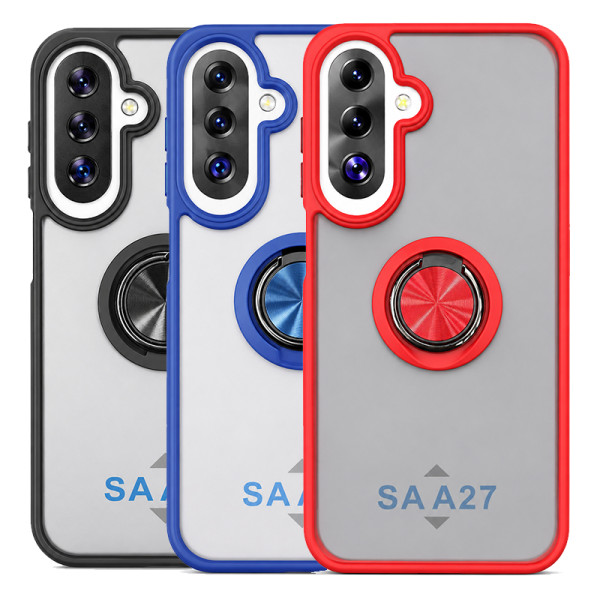 Funda Mate Translúcido Soporte Anillo iman 360 Grados para Samsung Galaxy A27