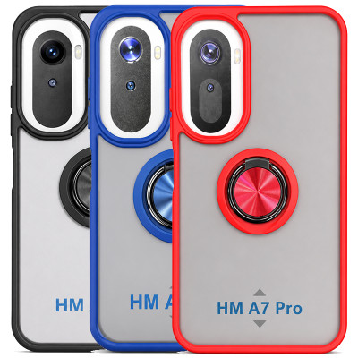Funda Mate Translúcido Soporte Anillo iman 360 Grados para Redmi A7 Pro