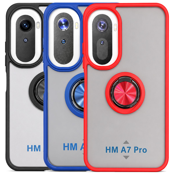 Funda Mate Translúcido Soporte Anillo iman 360 Grados para Redmi A7 Pro
