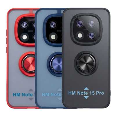 Funda Mate Translúcido Soporte Anillo iman 360 Grados para Redmi Note 15 Pro 4G