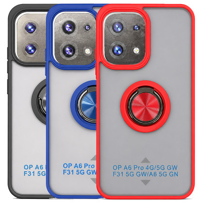 Funda Mate Translúcido Soporte Anillo iman 360 Grados para Oppo A6 Pro 4G / 5G