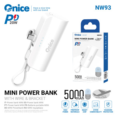 Bateria Externa 5000 mAh Carga Rapida Power Bank NW93