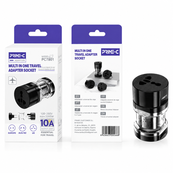 Adaptador Universal de Enchufe de Diferente Paises PC7801