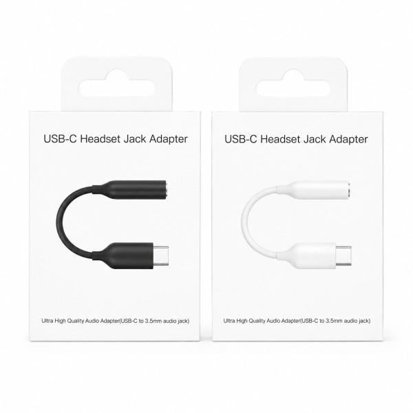 Adaptador Type C- Jack Estilo Samsung en Blanco y Negro VY-082