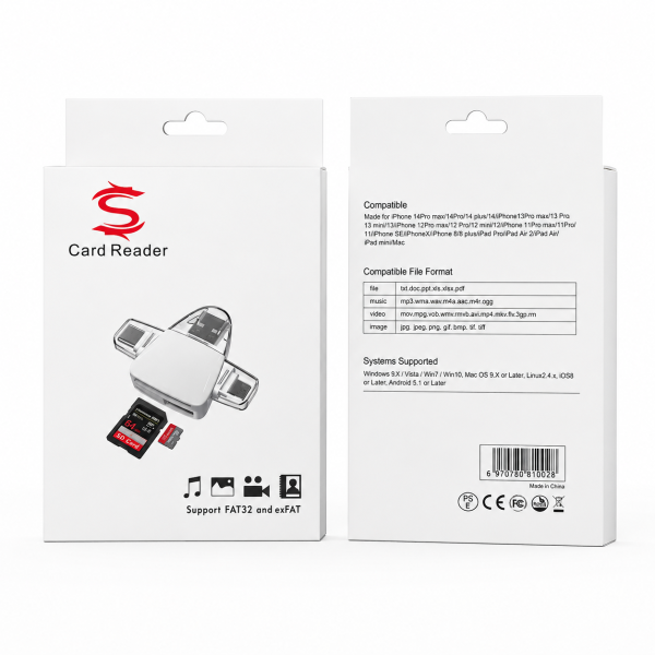 Lector de Tarjetas SD y de Memoria 3 en 1 para iPhone, USB - A USB - C