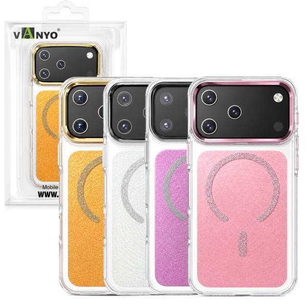 Funda Movil Purpurina Premiun con Magasfer para iPhone 16 Pro
