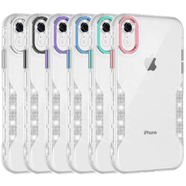 Funda Transparente con Camara Enchapado para iPhone XR