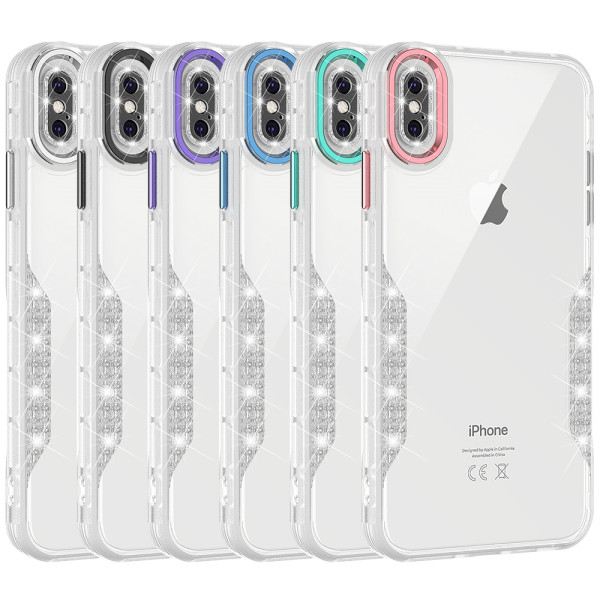 Funda Transparente con Camara Enchapado para iPhone X / XS