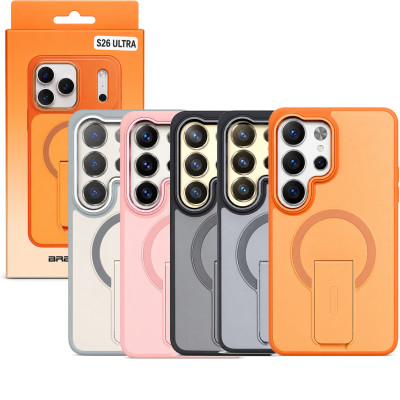 Funda magnética para Samsung Galaxy S26 Ultra con soporte plegable, compatible con MagSafe, protección antigolpes