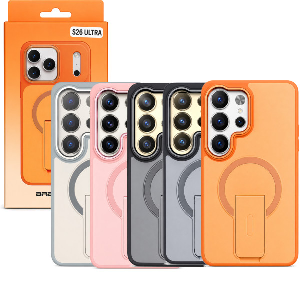 Funda magnética para Samsung Galaxy S26 Ultra con soporte plegable, compatible con MagSafe, protección antigolpes