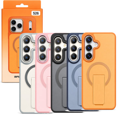 Funda magnética para Samsung Galaxy S26 con soporte plegable, compatible con MagSafe, protección antigolpes y anticaídas