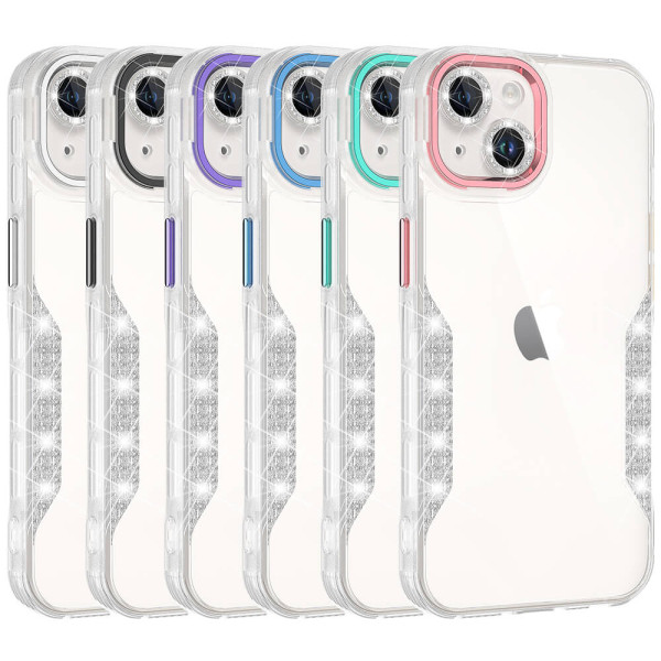 Funda Transparente con Camara Enchapado para iPhone 14 Plus