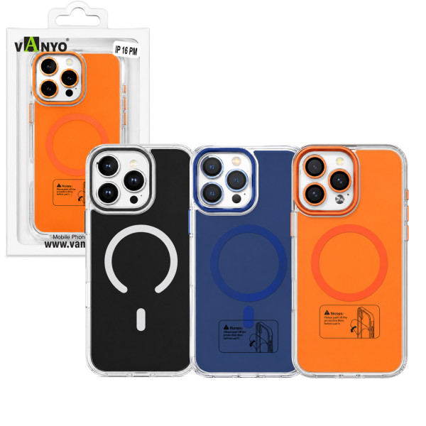 Funda transparente magnética para iPhone 15 Pro Max, compatible con MagSafe, protección antigolpes y anticaídas