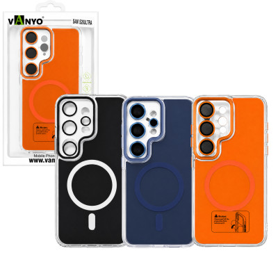 Funda transparente magnética para Samsung Galaxy S26 Ultra, compatible con MagSafe, protección antigolpes y anticaídas