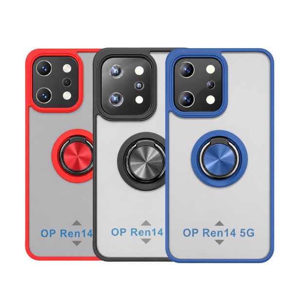 Funda Mate Translúcido Soporte Anillo iman 360 Grados para Reno 14