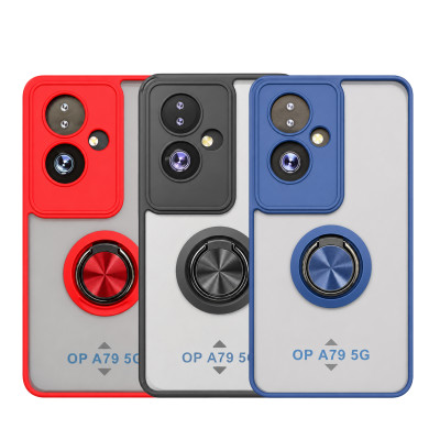 Funda Mate Translúcido Soporte Anillo iman 360 Grados para Oppo A79 5G