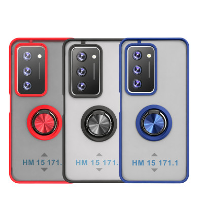 Funda Mate Translúcido Soporte Anillo iman 360 Grados para Redmi 15