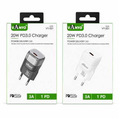 Cargador de 20W Premiun PD3.0 GaN de Carga Rapido VY-001 (OFERTA)