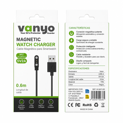 Cable de Carga Smart Watch W67 14.5 / 4P / 2.54