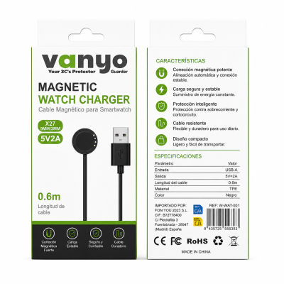 Cable de Carga Smart Watch X27 9MM / 3MM