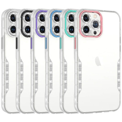 Funda Transparente con Camara Enchapado para iPhone 13 Pro Max