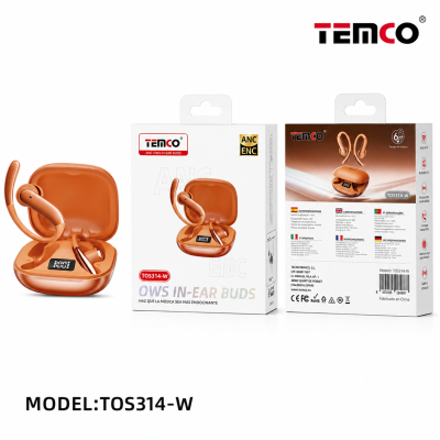 Auriculares Inalambricos TWS ANC ENC V6.0 TOS314-W Naranja