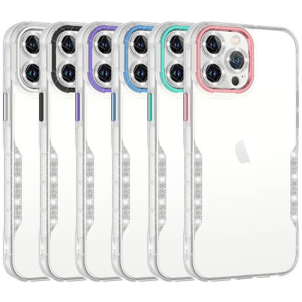 Estojo transparente com câmera cromada para iPhone 13 Pro