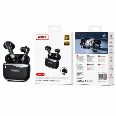 Auriculares Inalambricos ANC ENC TWS V6.0 TNR425-N Negro