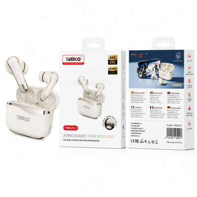 Auriculares Inalambricos ANC ENC TWS V6.0 TNR425-E Beige