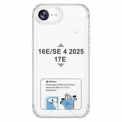Funda Rígida Transparente Antigolpe Para iPhone 16e