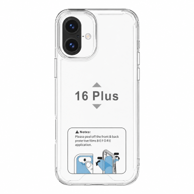 Shockproof Transparent Hard Case For iPhone 16 Plus