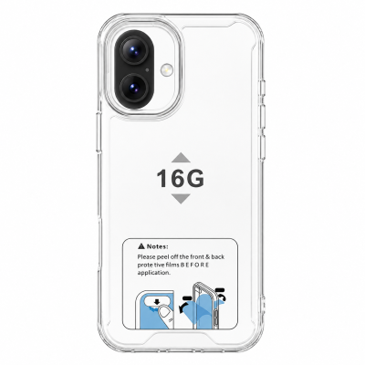 Shockproof Transparent Hard Case For iPhone 16