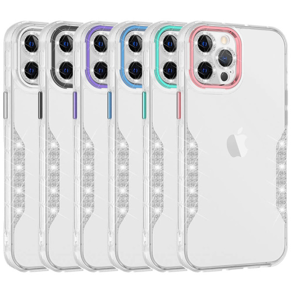 Funda Transparente con Camara Enchapado para iPhone 12 Pro Max