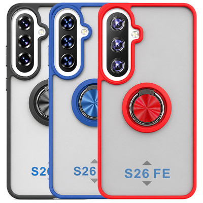 Funda Mate Translúcido Soporte Anillo iman 360 Grados para Samsung S26 Fe
