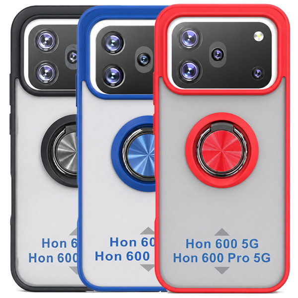 Funda Mate Translúcido Soporte Anillo iman 360 Grados para Huawei Honor 600
