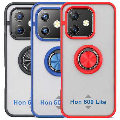 Funda Mate Translúcido Soporte Anillo iman 360 Grados para Huawei Honor 600 Lite