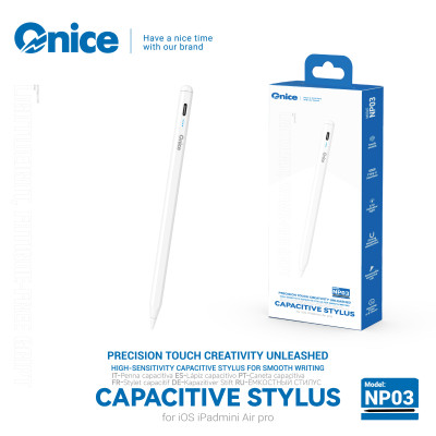 Lápiz Táctil Universal, Magnético, Carga por USB Tipo - C, Larga Duración de la Batería ONICE-NP03