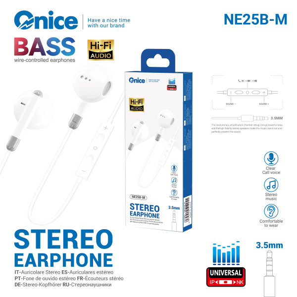 Auriculares Jack 3.5MM Conexion Directo para Moviles NE25B-M