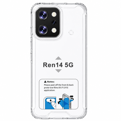Funda Rígida Transparente Antigolpe Para Reno 14