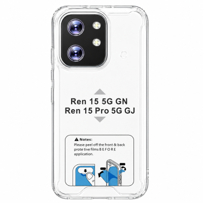 Funda Rígida Transparente Antigolpe Para Reno 15 Pro