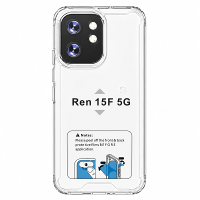 Funda Rígida Transparente Antigolpe Para Reno 15F
