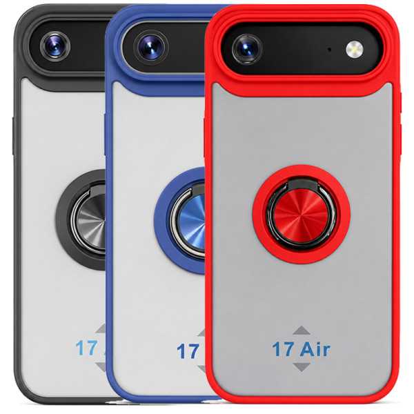 Funda Mate Translúcido Soporte Anillo iman 360 Grados para iPhone 17 Air