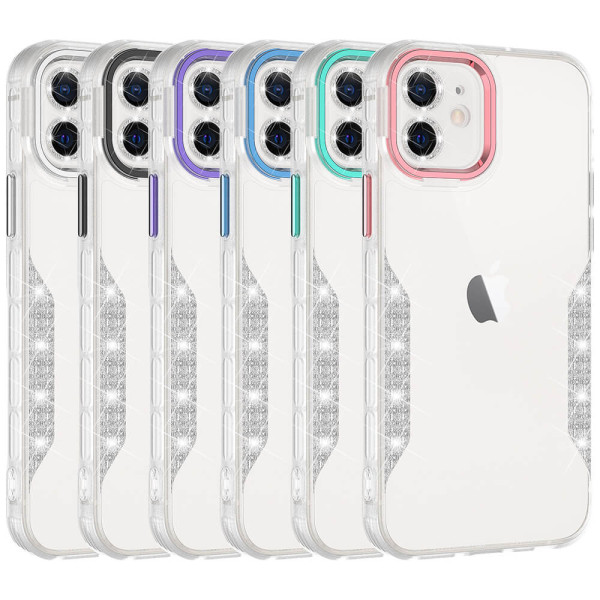 Funda Transparente con Camara Enchapado para iPhone 12