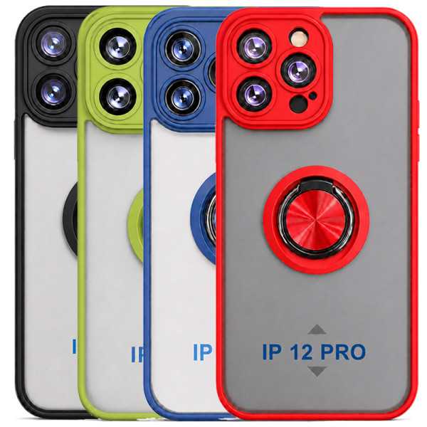 Translucent Matte Case 360 Degree Magnet Ring Support for iPhone 12 Pro