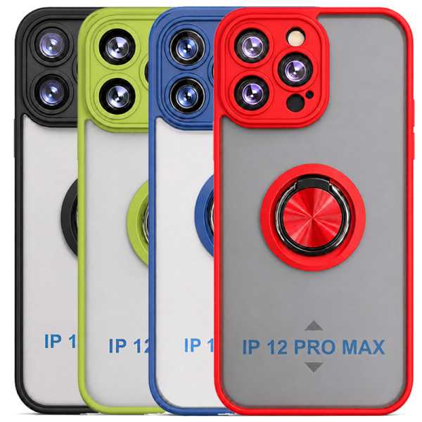 Translucent Matte Case 360 Degree Magnet Ring Support for iPhone 12 Pro Max