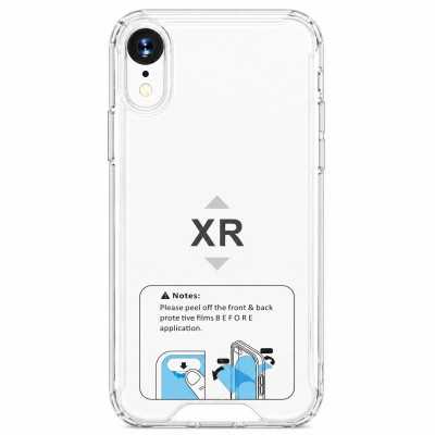 Estojo rígido transparente à prova de choque para iPhone XR