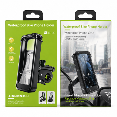 Soporte YF10-DC para Bicicleta o Moto, con Protección Anti Lluvia y Fijación Segura para Móviles