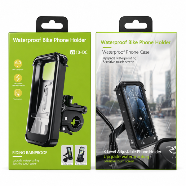 Soporte YF10-DC para Bicicleta o Moto, con Protección Anti Lluvia y Fijación Segura para Móviles