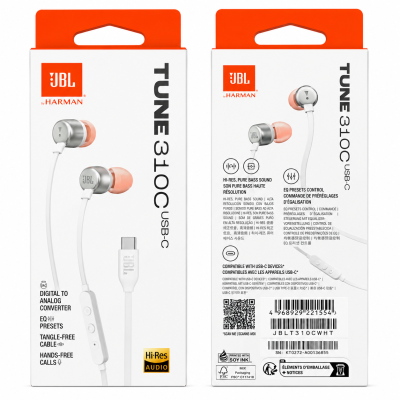 Auricular JBL TUNE 310C Premiun en Blanco