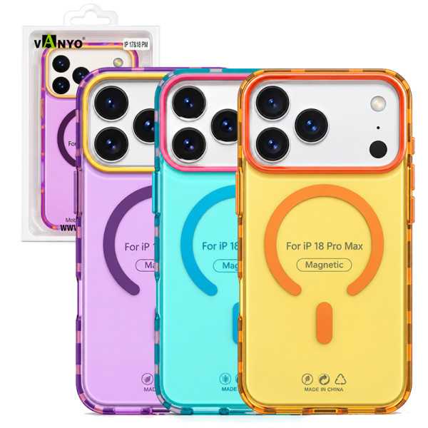 Funda Semi Transparente Con Masafer Color Makaron para iPhone 18 Pro Max